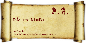 Móra Nimfa névjegykártya